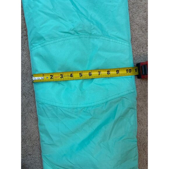 Champion Snow Bib Overalls Youth Size XL Mint Green Zip Pockets Winter Ski - Picture 7 of 11